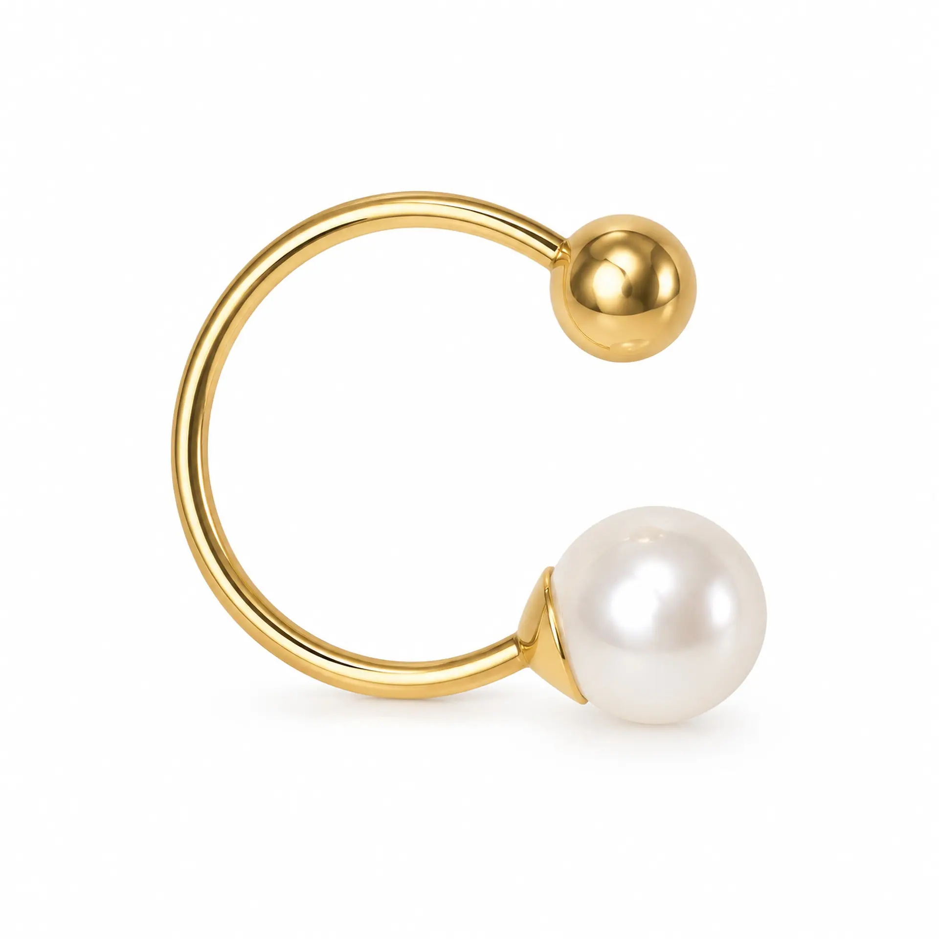 Anillo Perla & Esfera