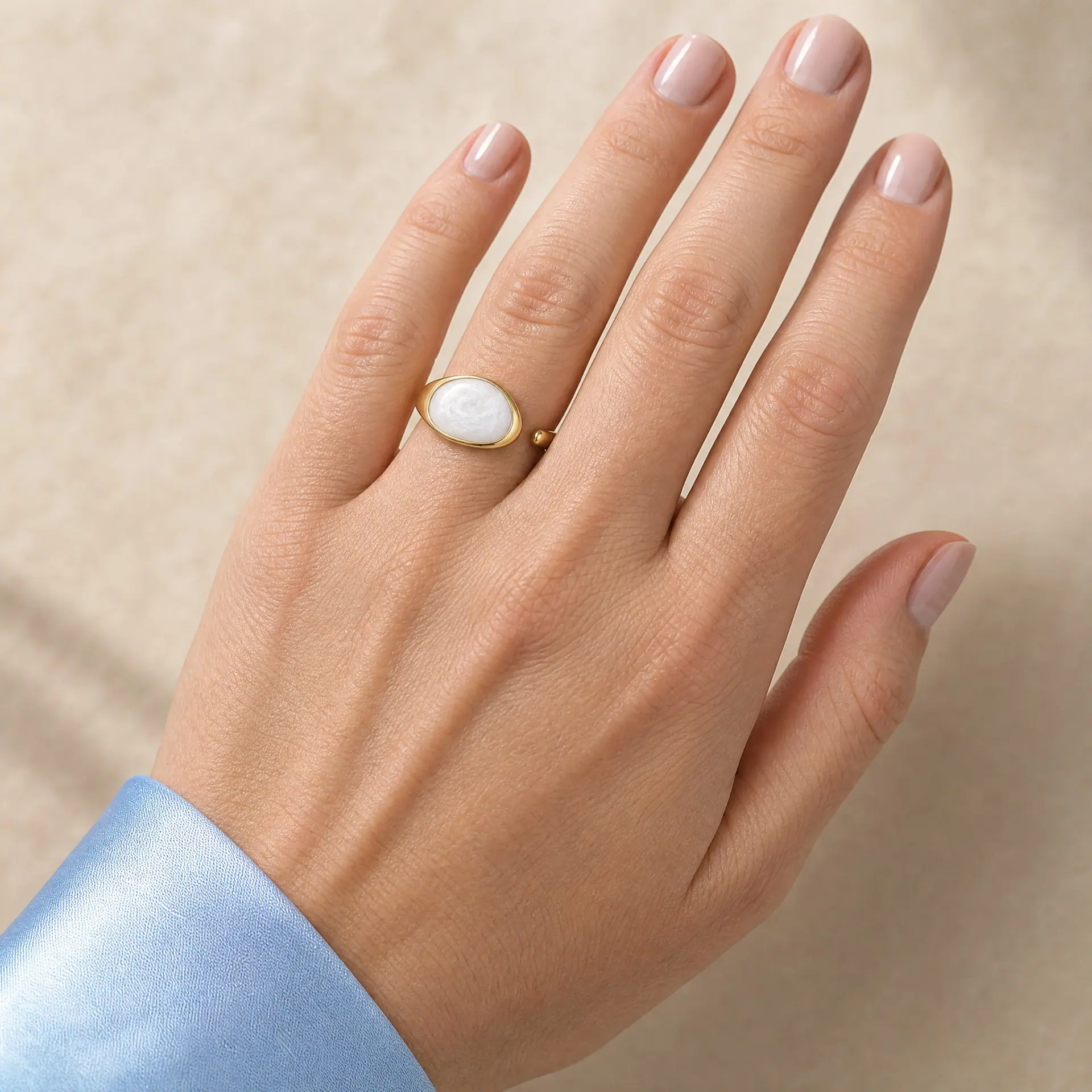 Anillo Esmalte Blanco, foto 3
